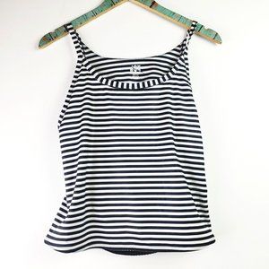 Joy Lab Striped Tank Top with Open Perforated Back
